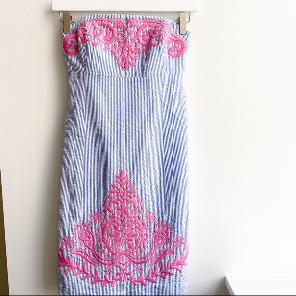 Lilly Seersucker Strapless 2 - Picture 4 of 5